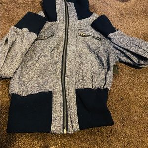 Navy blue junior zip up